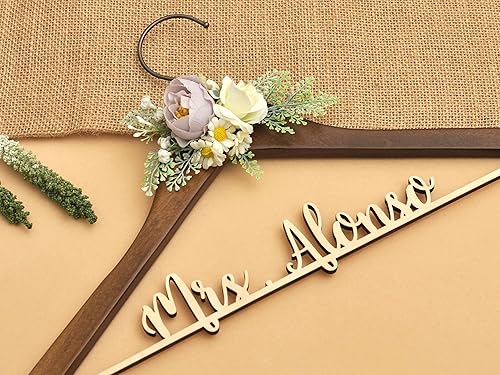 Brown wooden bridal hanger