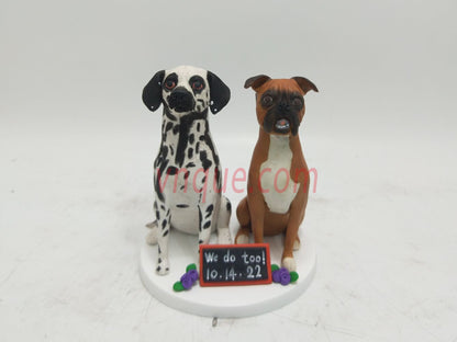 Dogs cake topper ,pets cake topper, wedding cake topper Personalized cake topper