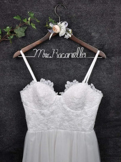 Custom Wedding Hangers - Brown Hangers to Match Wedding Dress