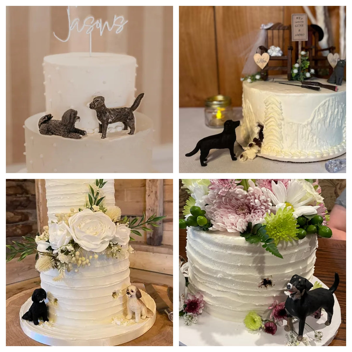 Custom Pet Wedding Cake Topper